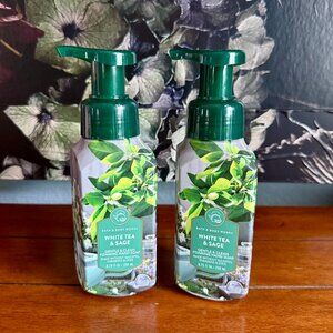 NEW 2-Pc WHITE TEA & SAGE Foaming Hand Soap Bath & Body Works
